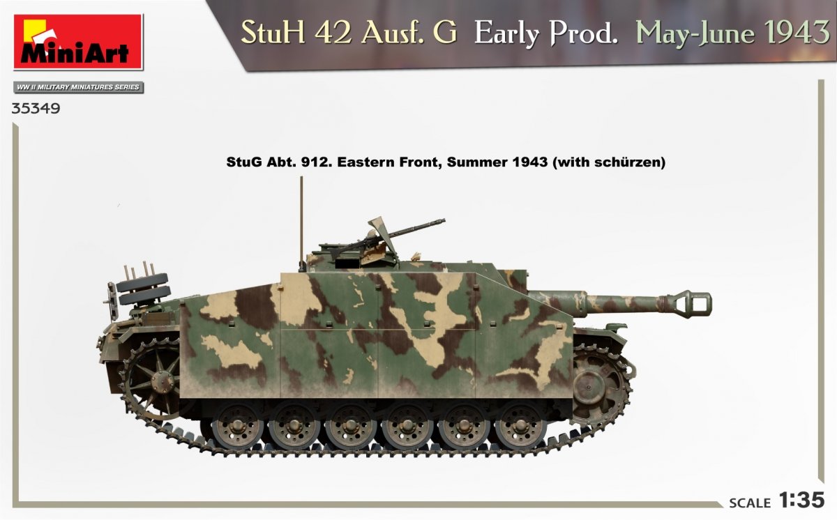 Mini Art 35349 StuH 42 Ausf. G Early Prod. May-June 1943 1/35 – zdjęcie 6
