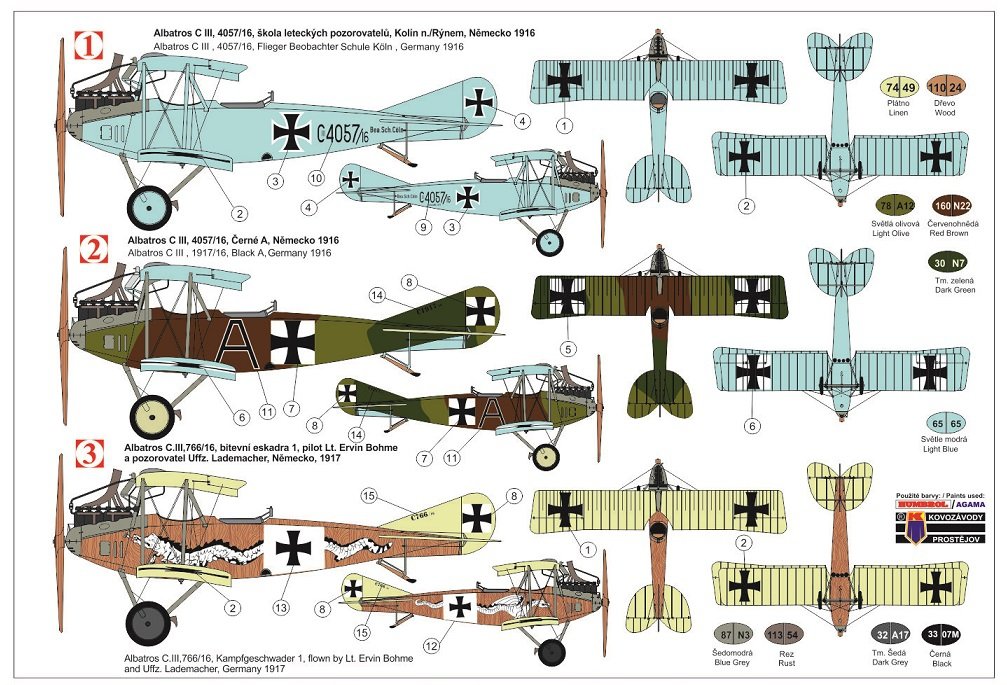 Kovozavody Prostejov KPM0149 Albatros C.III Germany 1/72 – zdjęcie 2