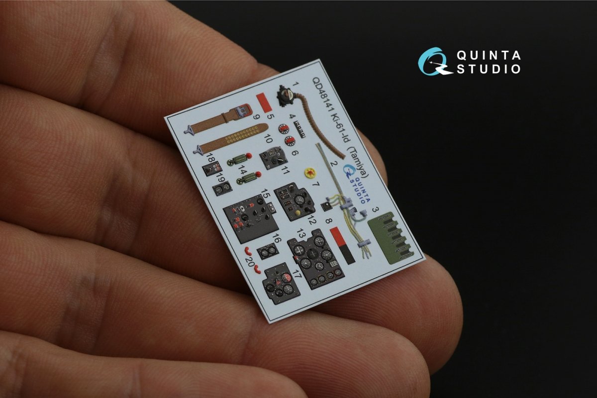Quinta Studio QD48141 Ki-61-Id 3D-Printed &amp;amp; colored Interior on decal paper (Tamiya) 1/48 – image 9