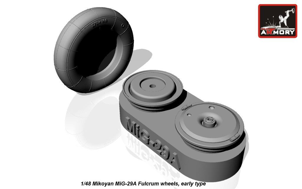 Armory Models AW48022 Mikoyan MiG-29A/B/UB Fulcrum wheels, early 1/48 – zdjęcie 5