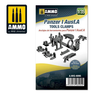 Ammo of Mig 8095 Panzer I Ausf.A Tools Clamps 1/35