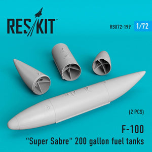 RESKIT RSU72-0199 F-100 &amp;quot;SUPER SABRE&amp;quot; 200 GALLON FUEL TANKS 1/72