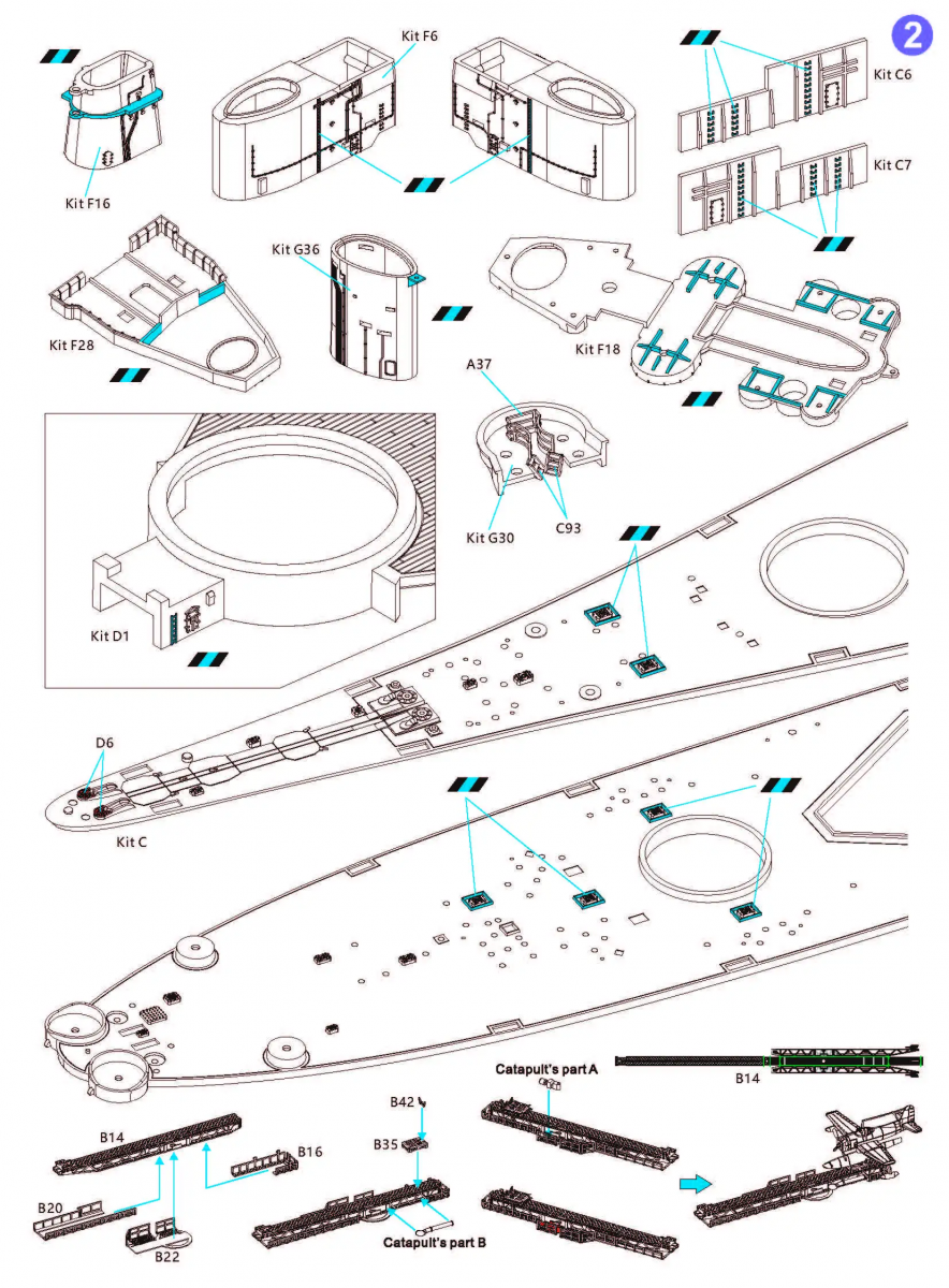 Very Fire VF700009 USS Missouri BB-63 Detail Up Set for VeryFire 1/700 – image 4