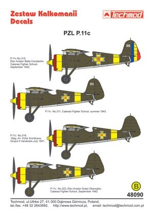 Techmod 48090 - PZL P.11c 1/48 – zdjęcie 2