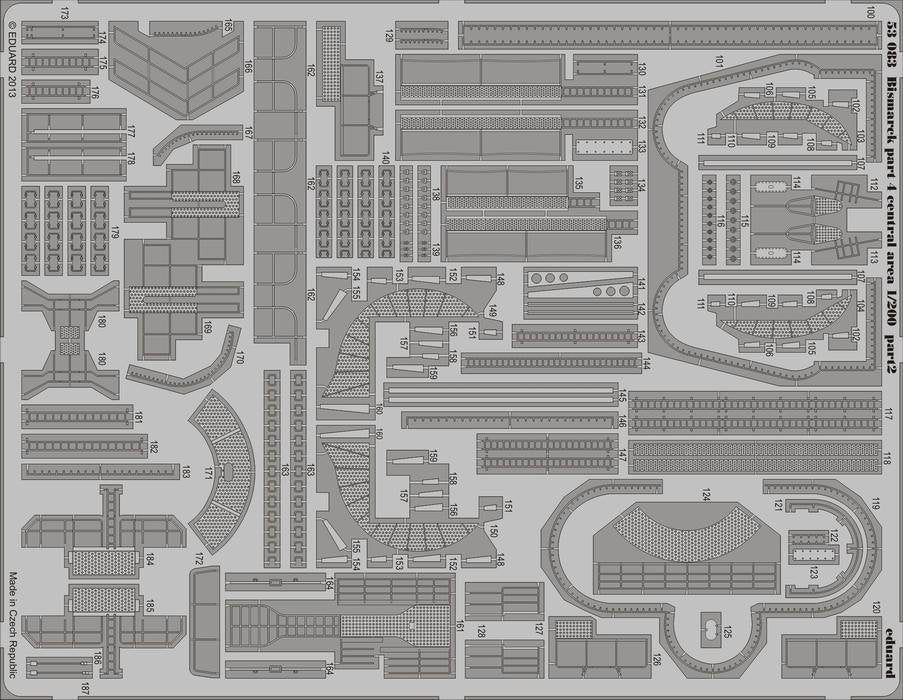 Eduard 53083 Bismarck part 4 - central area 1/200 TRUMPETER – image 2