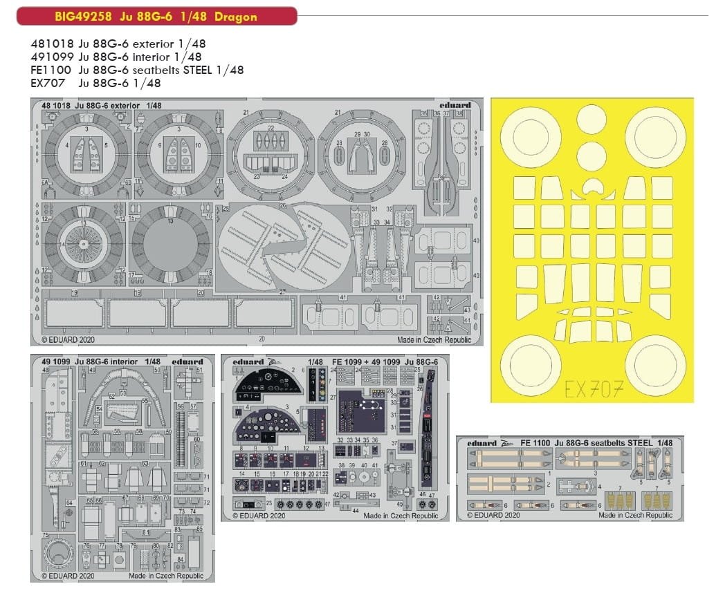 Eduard BIG49258 Ju 88G-6 1/48 for Dragon – image 2