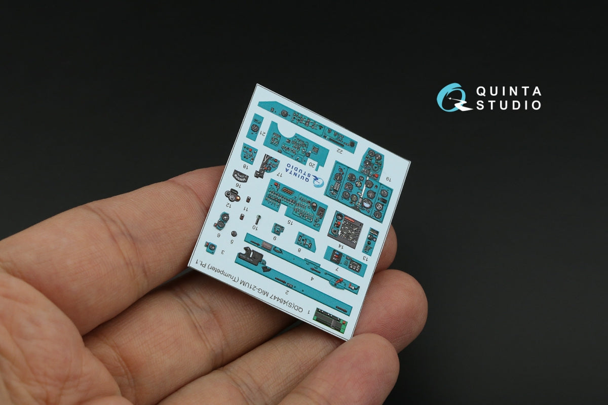 Quinta Studio QDS-48447 MiG-21UM 3D-Printed coloured Interior on decal paper (Trumpeter) (Small version) 1/48 – zdjęcie 6
