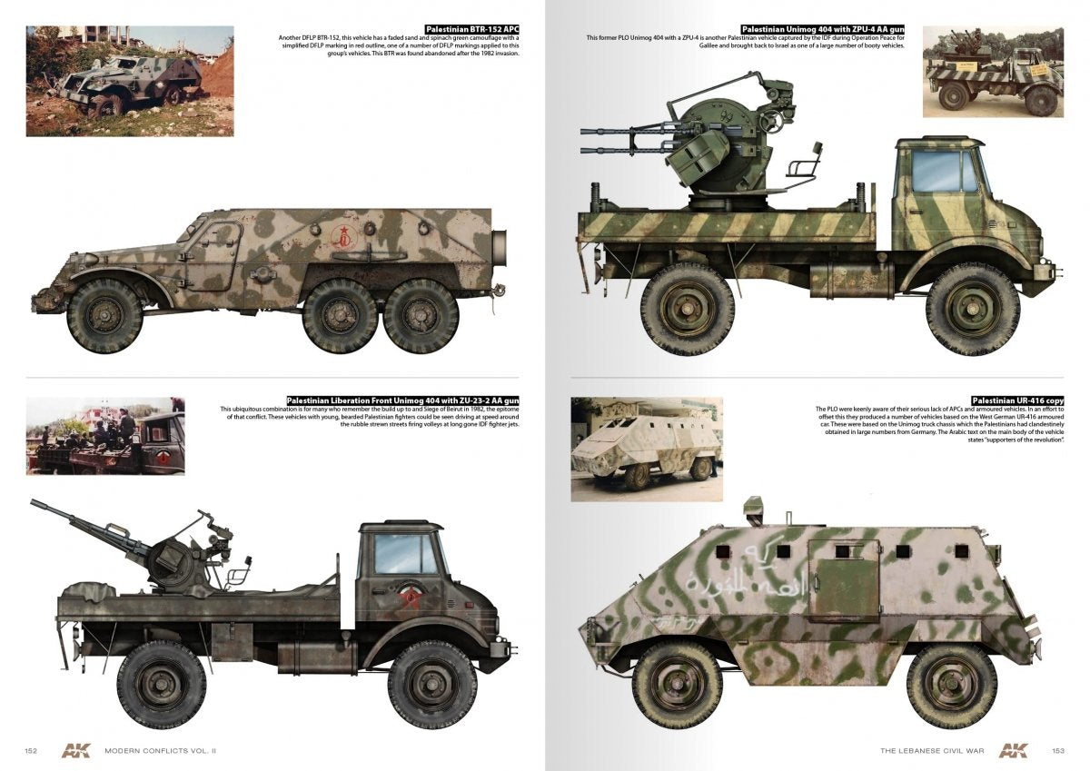 AK Interactive AK285 WARS IN LEBANON VOL. 2 – MODERN CONFLICTS PROFILE GUIDE VOL. II – zdjęcie 8