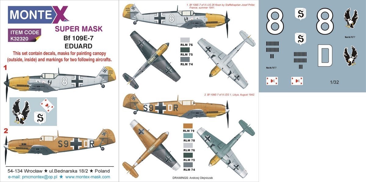 Montex K32320 Bf 109E-7 1/32