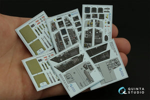 Quinta Studio QD32123 F/A-18F early 3D-Printed &amp;amp; coloured Interior on decal paper (Trumpeter) 1/32 – zdjęcie 2