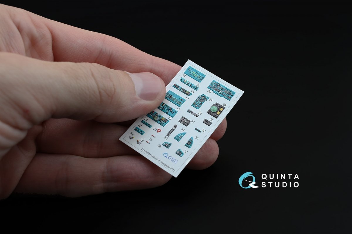 Quinta Studio QD72014 MiG-31B 3D-Printed &amp;amp; coloured Interior on decal paper (for Trumpeter kit) 1/72 – zdjęcie 2