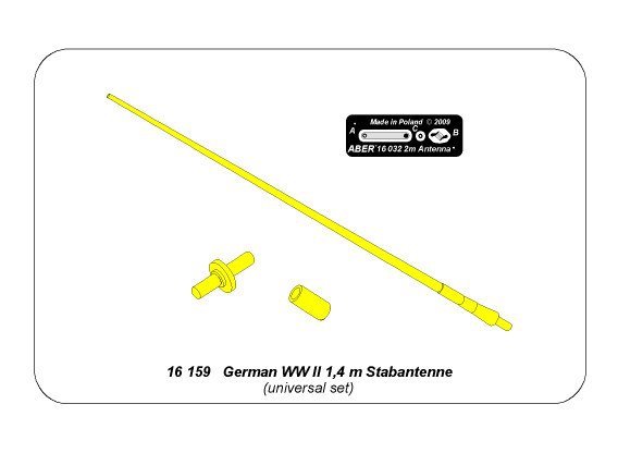 Aber 16159 German 1,4 m Stabantenne 1/16 – Bild 8
