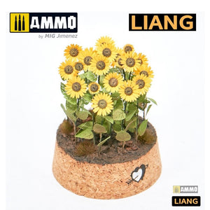 Liang 0101 Paper Sunflowers for Dioramas (laser+ 3D print parts) – zdjęcie 2