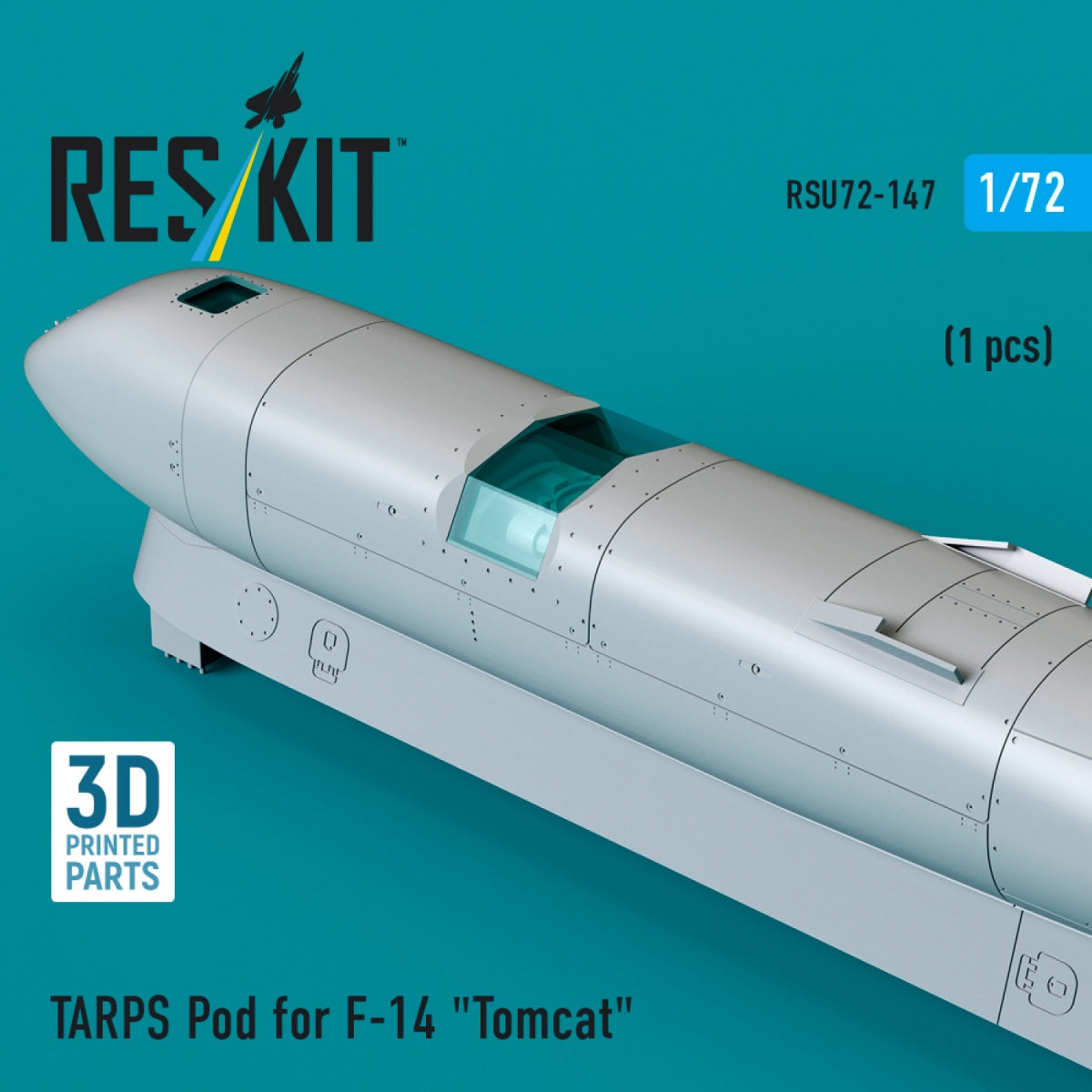 RESKIT RSU72-0147 TARPS pod for F-14 &amp;quot;Tomcat&amp;quot; (1 pcs) (3D Printed) 1/72 – zdjęcie 2