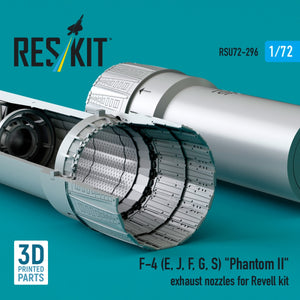 RESKIT RSU72-0296 F-4 (E, J, F, G, S) &amp;quot;Phantom II&amp;quot; exhaust nozzles for Revell kit (3D Printed) 1/72 – zdjęcie 2