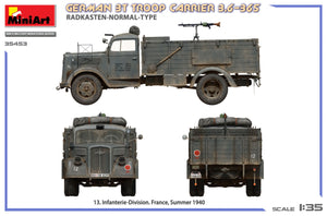 Miniart 35453 German 3t Troop Carrier 3.6-36S Radkasten-Normal-Type 1/35 – zdjęcie 6
