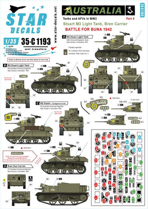 Star Decals 35-C1193 Australia Tanks and AFVs #5 1/35