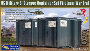 Gecko Models 35GM0112 US Military 8&amp;#39; Storage Container Set Vietnam War Era 1/35