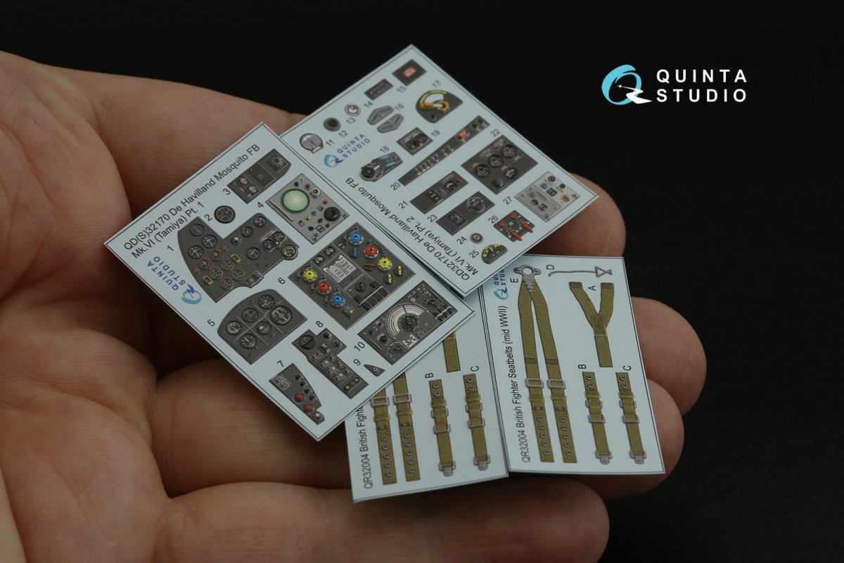 Quinta Studio QD32170 DH Mosquito FB Mk.VI 3D-Printed &amp;amp; coloured Interior on decal paper (Tamiya) 1/32 – zdjęcie 6