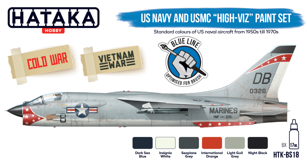 Hataka HTK-BS18 US Navy and USMC high-viz Paint Set 6x17ml – zdjęcie 2