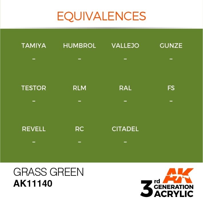 AK Interactive AK11140 GRASS GREEN – STANDARD 17ml – zdjęcie 3