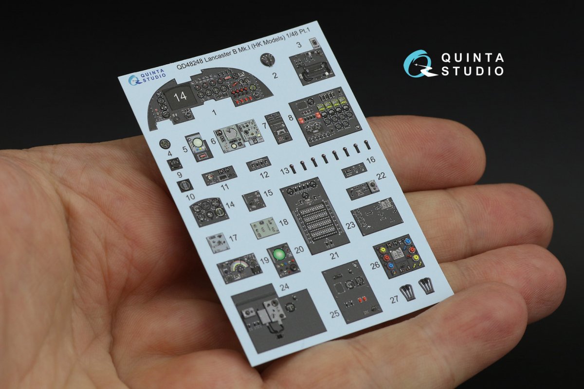Quinta Studio QD48248 Lancaster B Mk.I 3D-Printed &amp;amp; colored Interior on decal paper (HK Models) 1/48 – image 10