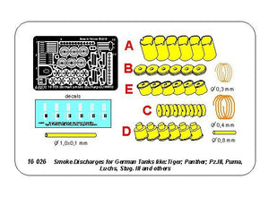 Aber 16026 Smoke grenade launchers for German vehicles such as: Tiger I, Panther D, Puma, Luchs, Stug IIIG 1/16 – image 7