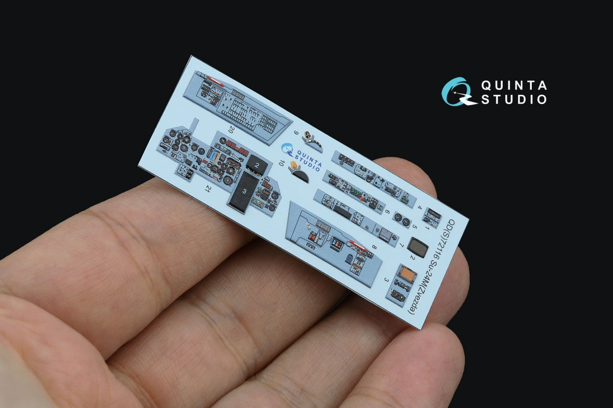 Quinta Studio QDS-72116 Su-24M 3D-Printed colored Interior on decal paper (Zvezda) (small version) 1/72 – image 2