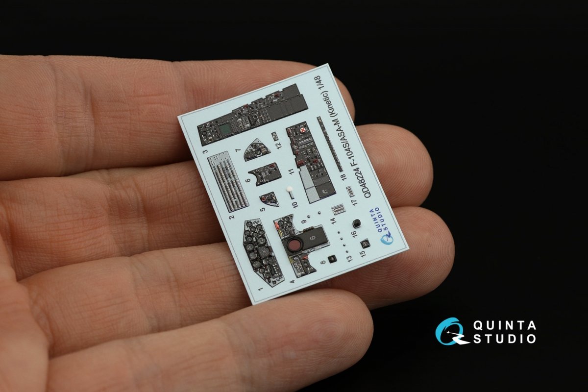 Quinta Studio QD48224 F-104S/ASA-M 3D-Printed &amp;amp; coloured Interior on decal paper (Kinetic) 1/48 – zdjęcie 4