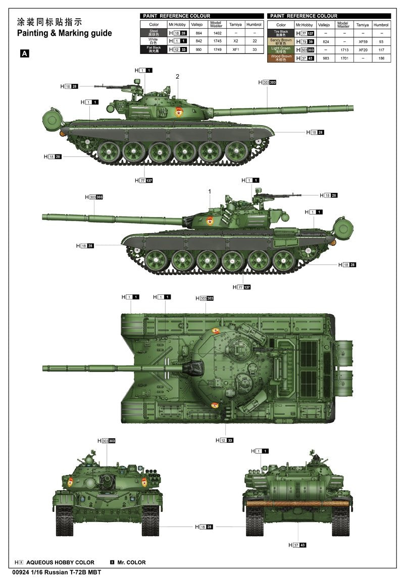 Trumpeter 00924 Russian T-72B MBT 1/16 – zdjęcie 2