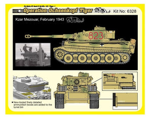 Dragon 6328 WWII German Pz.Kpfw.VI Tiger I Early Production 501 abt Operation Ochsenkopf 1/35 – zdjęcie 8
