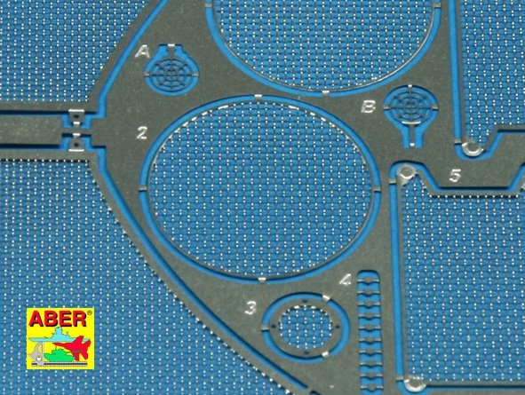 Aber 35G13 Grilles for german tank Sd.Kfz.182 King Tiger (Henshel Turret) 1/35 – zdjęcie 3