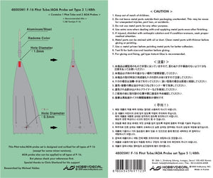 HobbyDecal MT48005V1 F-16 Pitot tube set Type 2 for Tamiya 1/48 – zdjęcie 2