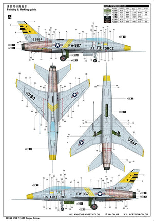 Trumpeter 02246 F-100F Super Sabre 1/32 – zdjęcie 18
