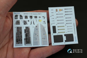 Quinta Studio QD32021 F-16C 3D-Printed &amp;amp; coloured Interior on decal paper (for Academy kit) 1/32 – zdjęcie 2