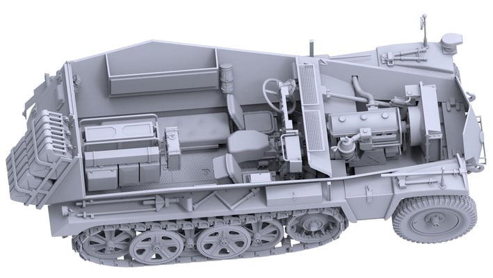 Das Werk DW16019 Sd.Kfz. 250/3 Ausf. A Leichter Funkpanzerwagen / Sonderkraftfahrzeug 250 1/16