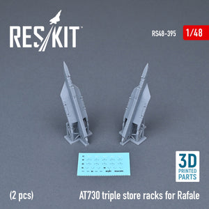 RESKIT RS48-0395 AT730 TRIPLE STORE RACKS FOR RAFALE (2 PCS) (3D PRINTED) 1/48 – image 2