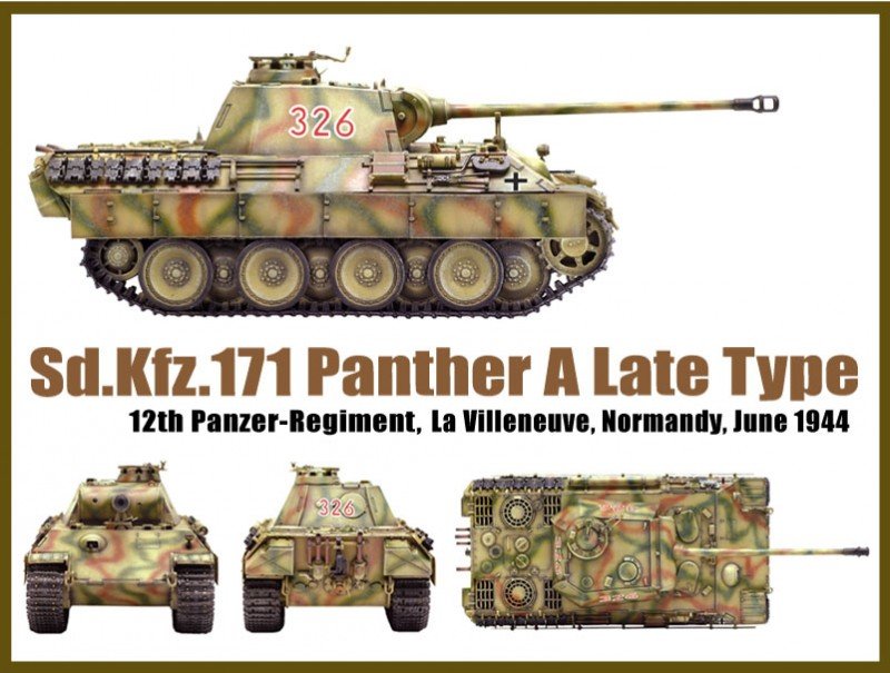 Dragon 6168 Sd.Kfz. 171 PANTHER A, NORMANDY 1944 1/35 – zdjęcie 5