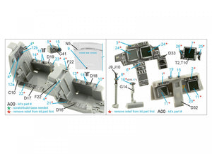 Quinta Studio QDS-48375 AH-64E 3D-Printed &amp;amp; coloured Interior on decal paper (Hasegawa) (Small version) 1/48 – zdjęcie 2
