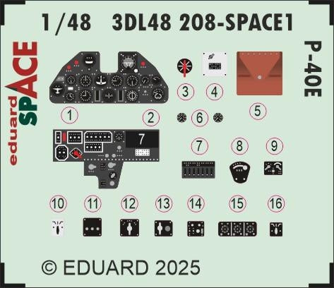 Eduard 3DL48208 P-40E SPACE Eduard 1/48 – zdjęcie 3