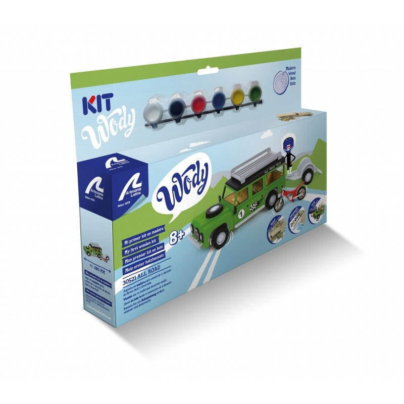ARTESANIA LATINA 30521 Junior Collection - Land Rover z przyczepą i motocyklem