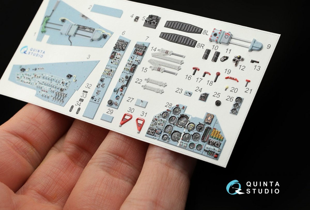 Quinta Studio QD32001 Su-25 3D-Printed &amp;amp; coloured Interior on decal paper (for Trumpeter kit) 1/32 – zdjęcie 6