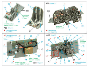 Quinta Studio QD48412 P-47D Thunderbolt Bubbletop 3D-Printed &amp;amp; coloured Interior on decal paper (Tamiya) 1/48 – zdjęcie 2