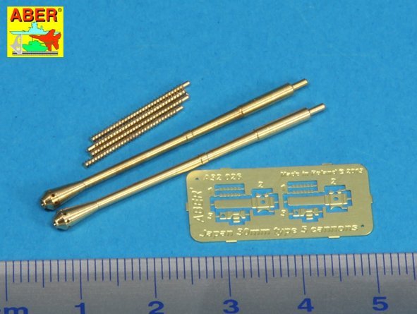 Aber A32026 Set of two barrels for Japanese 30 mm Type 5 aircraft machine cannons 1/32 – zdjęcie 2
