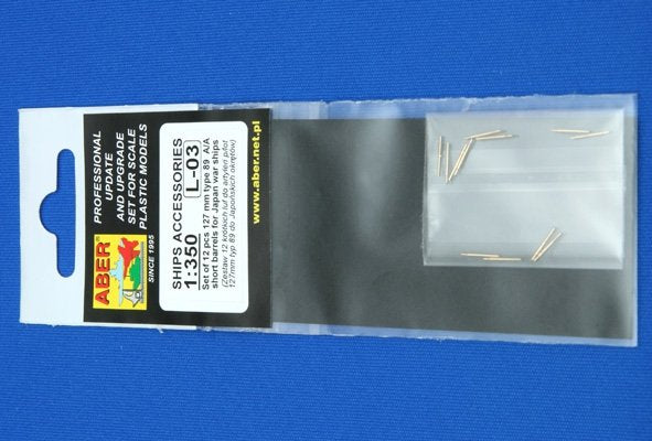 Aber 350L-03 Set of 12 pcs 127mm type 89 A/A short barrels for Japan ships 1/350 – zdjęcie 4