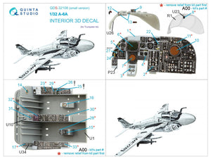 Quinta Studio QDS-32108 A-6A Intruder 3D-Printed &amp;amp; coloured Interior on decal paper (Trumpeter) (Small version) 1/32 – zdjęcie 2