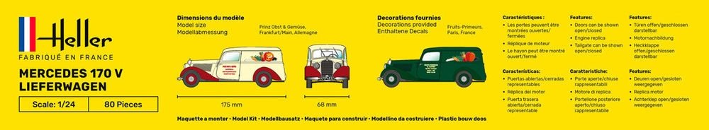 Heller 56736 Mercedes 170 V Lieferwagen - Starter Kit 1/24 – image 4