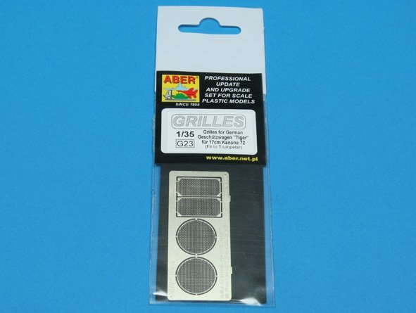 Aber 35G23 Grilles for german self proppeled gun Geschützwagen Tiger für 17cm Kanone 72 1/35 – zdjęcie 5