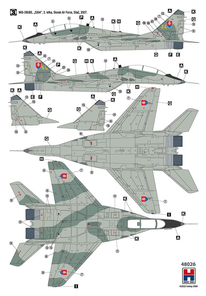 Hobby 2000 48026 MiG-29UB Czech &amp;amp; Slovak Air Force 1/48 – zdjęcie 3