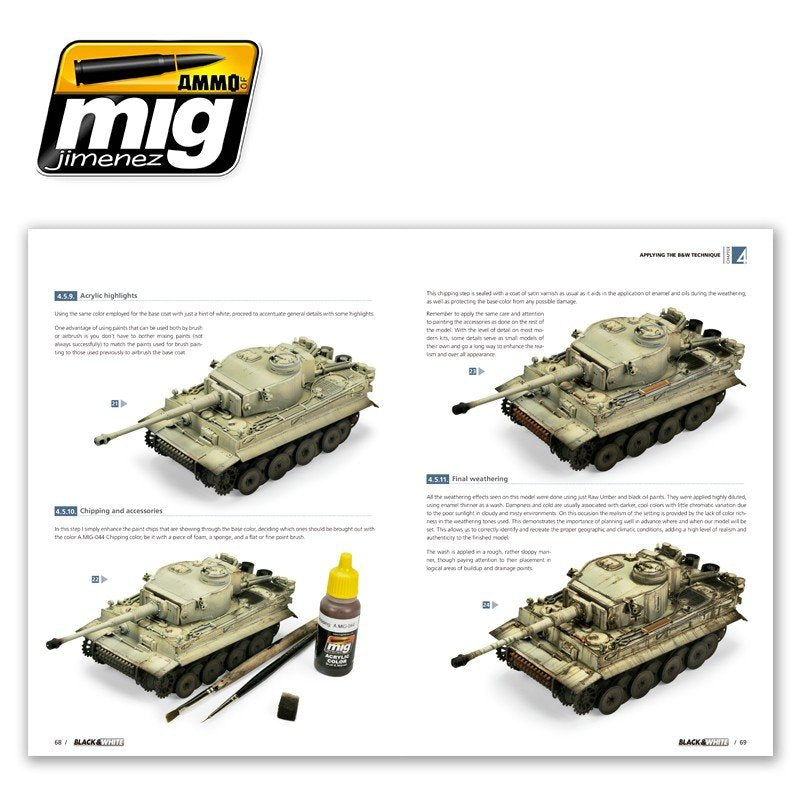 AMMO of Mig Jimenez 6016 BLACK &amp;amp; WHITE TECHNIQUE (English) – zdjęcie 2